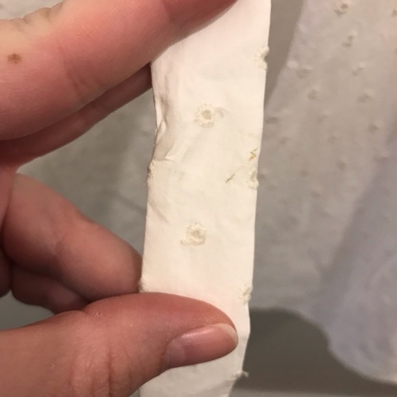 NWT Theory Eyelet Skirt 8 white defects belt a-line cotton - Picture 5 of 13